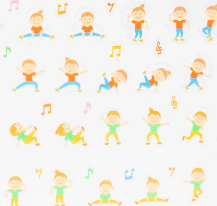 RYURYU Joyful Sticker (Yoga/Stretch/Dance) - ZenPop Japan Stationery Store