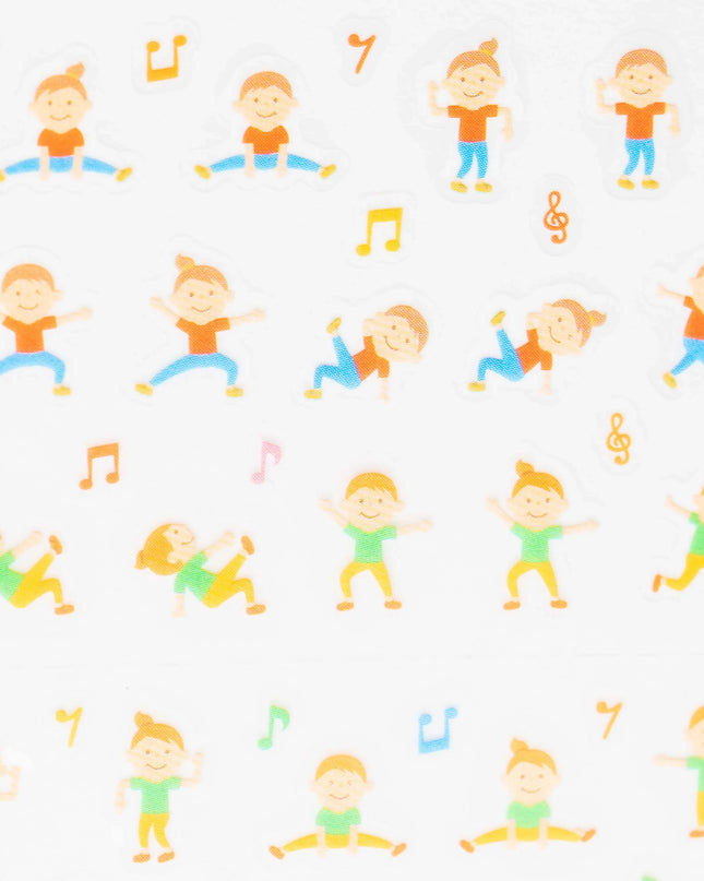 RYURYU Joyful Sticker (Yoga/Stretch/Dance) - ZenPop Japan Stationery Store