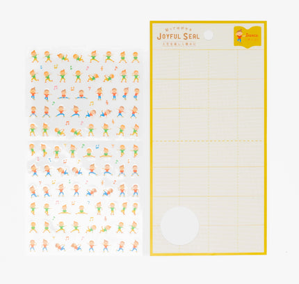 RYURYU Joyful Sticker (Yoga/Stretch/Dance) - ZenPop Japan Stationery Store