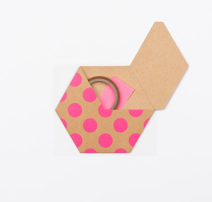 WORLD CRAFT Paper Pocket with Cover pink dot
