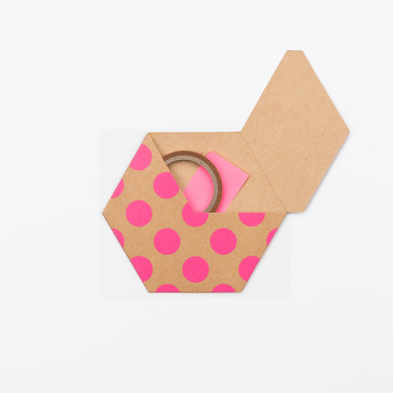 WORLD CRAFT Paper Pocket with Cover pink dot