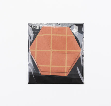 WORLD CRAFT Paper Pocket with Cover brown checkered