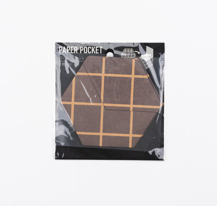 WORLD CRAFT Paper Pocket with Cover black checkered