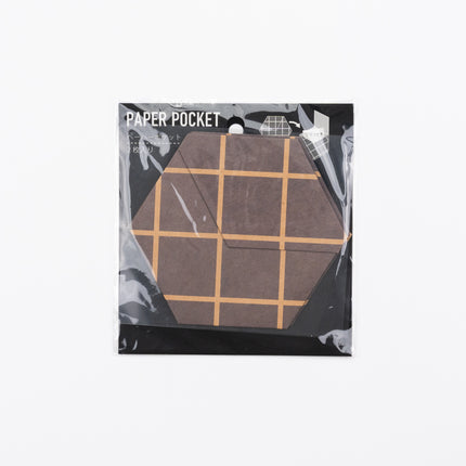 WORLD CRAFT Paper Pocket with Cover black checkered