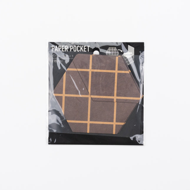 WORLD CRAFT Paper Pocket with Cover black checkered