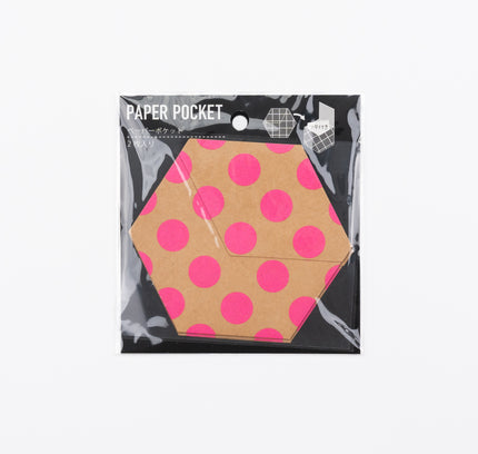 WORLD CRAFT Paper Pocket with Cover pink dot