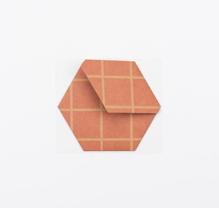 WORLD CRAFT Paper Pocket with Cover brown checkered