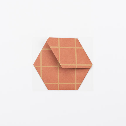 WORLD CRAFT Paper Pocket with Cover brown checkered