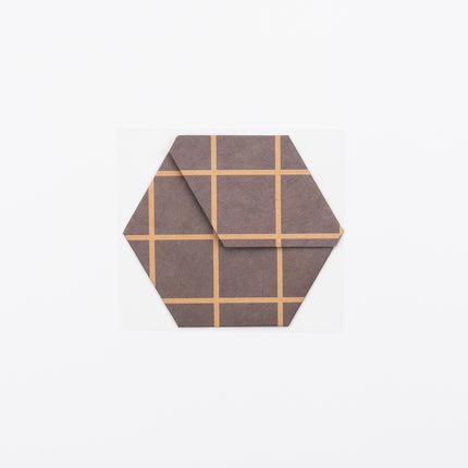 WORLD CRAFT Paper Pocket with Cover black checkered