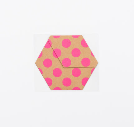 WORLD CRAFT Paper Pocket with Cover pink dot