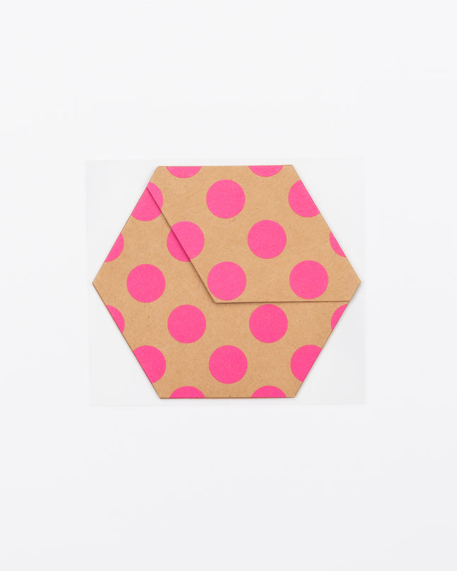 WORLD CRAFT Paper Pocket with Cover pink dot