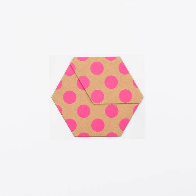 WORLD CRAFT Paper Pocket with Cover pink dot