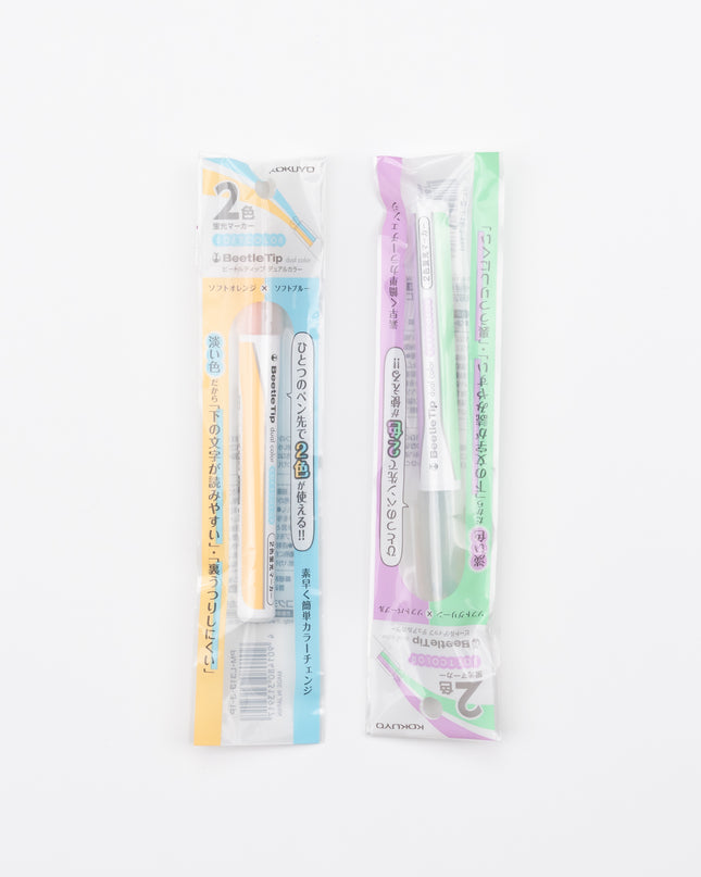 KOKUYO Beetle Tip Dual Color Highlight Marker