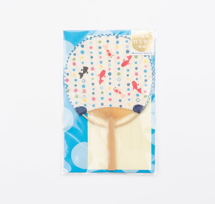 ACTIVE CORPORATION Summer Bamboo Uchiwa Fan Card firework goldfish dot