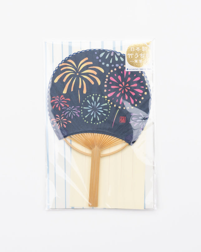 ACTIVE CORPORATION Summer Bamboo Uchiwa Fan Card firework