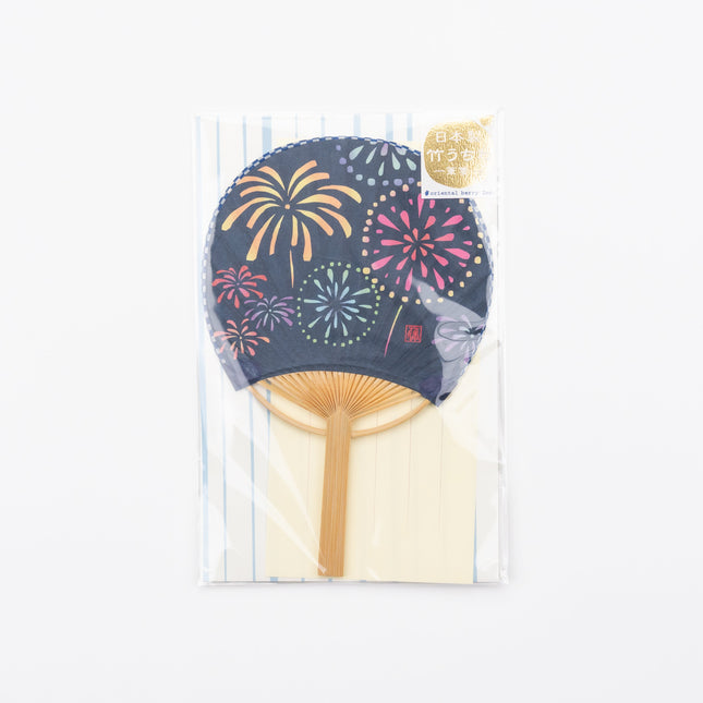 ACTIVE CORPORATION Summer Bamboo Uchiwa Fan Card firework