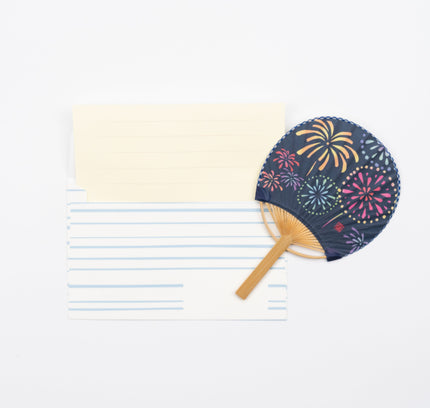 ACTIVE CORPORATION Summer Bamboo Uchiwa Fan Card firework