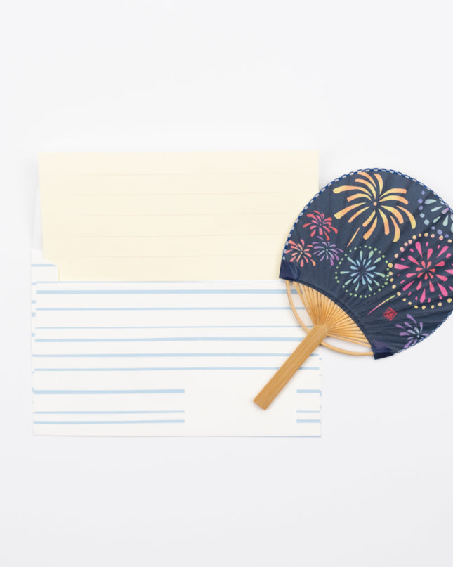ACTIVE CORPORATION Summer Bamboo Uchiwa Fan Card firework