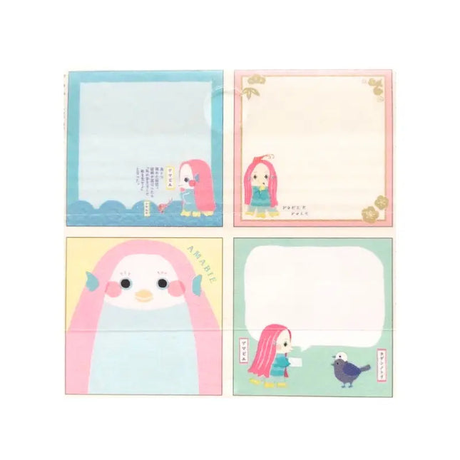 ORIENTAL BERRY Amabie Block Memo Pad blue inside