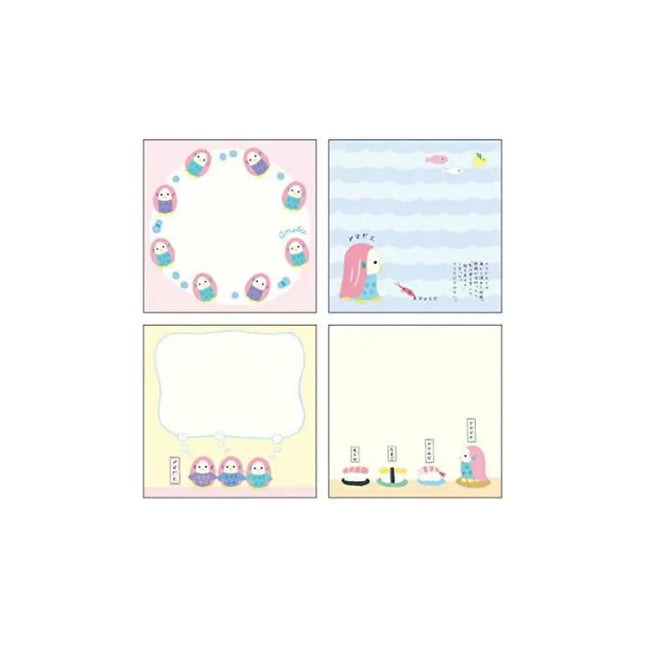 ORIENTAL BERRY Amabie Block Memo Pad pink inside
