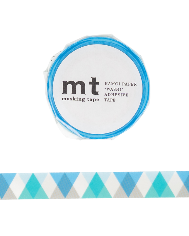 MT Masking Tape 15mm - deco series 1P Triangle and Blue Diamond (MT01D336R)