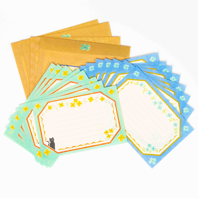 FURUKAWASHIKO Retro Diary Black Cat and Flowers - ZenPop Japan Stationery Store