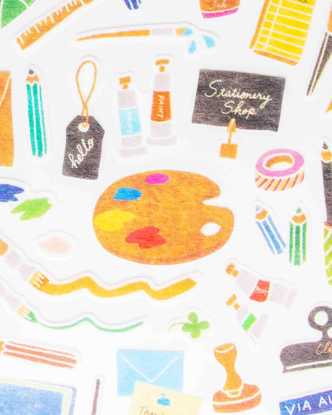 MIDORI Sticker Marche Stationery Pattern - ZenPop Japan Stationery Store
