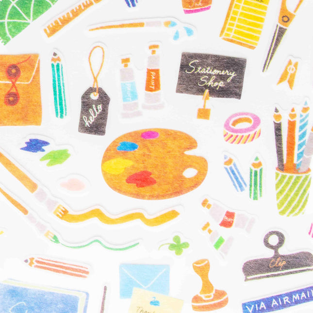 MIDORI Sticker Marche Stationery Pattern - ZenPop Japan Stationery Store