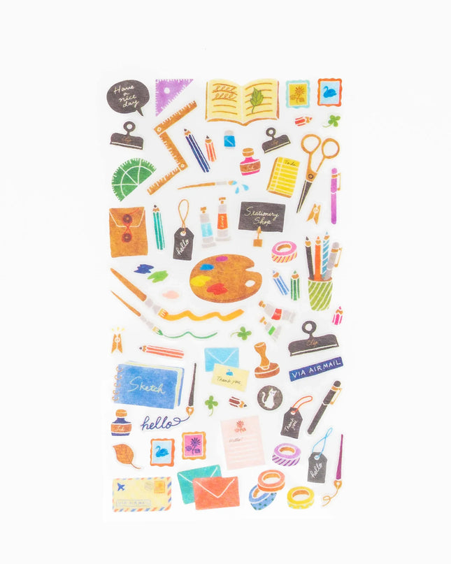 MIDORI Sticker Marche Stationery Pattern - ZenPop Japan Stationery Store