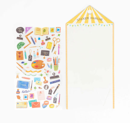 MIDORI Sticker Marche Stationery Pattern - ZenPop Japan Stationery Store