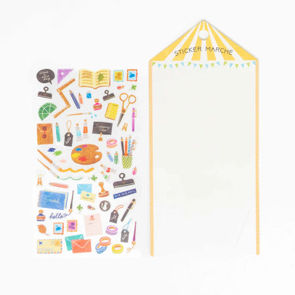 MIDORI Sticker Marche Stationery Pattern - ZenPop Japan Stationery Store