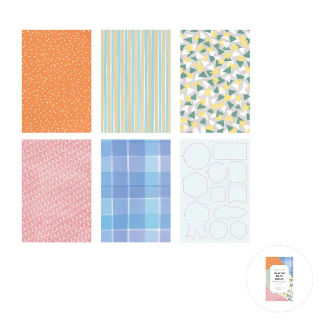 KING JIM Masking Tape Book - Postcard Size Pattern