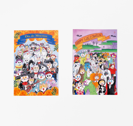 PAPIER PLATZ Halloween Postcard