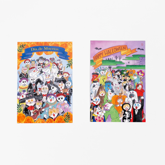 PAPIER PLATZ Halloween Postcard