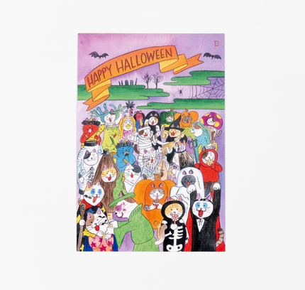 PAPIER PLATZ Halloween Postcard