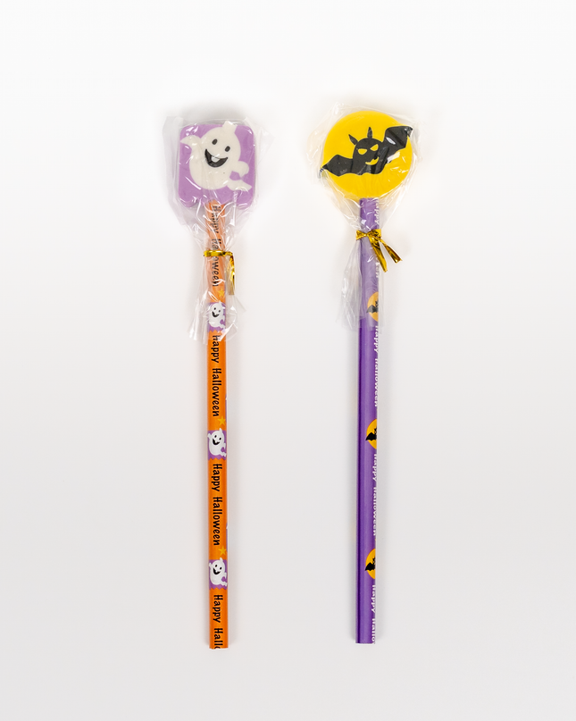 AS-1 Halloween Pencil with Eraser ghost and bat