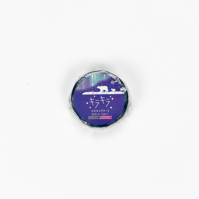 WORLD CRAFT KiraKira Masking Tape 15mm - Starry Sky