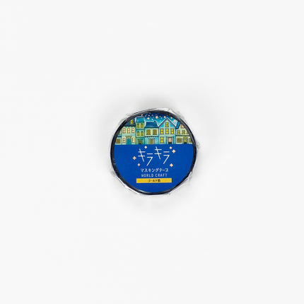 WORLD CRAFT KiraKira Masking Tape 15mm - Starry Sky