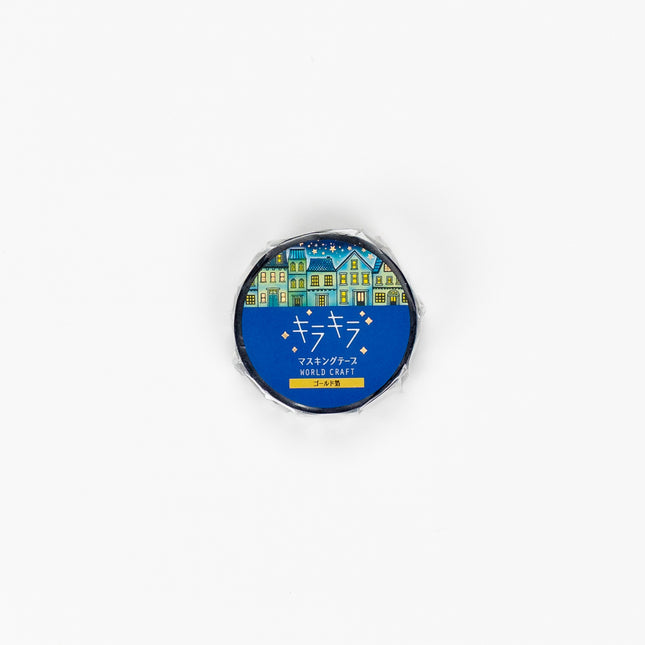 WORLD CRAFT KiraKira Masking Tape 15mm - Starry Sky