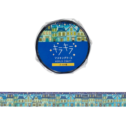 WORLD CRAFT KiraKira Masking Tape 15mm - Night