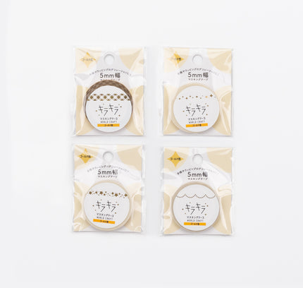 WORLD CRAFT Kirakira Masking Tape 5mm Heart Pattern