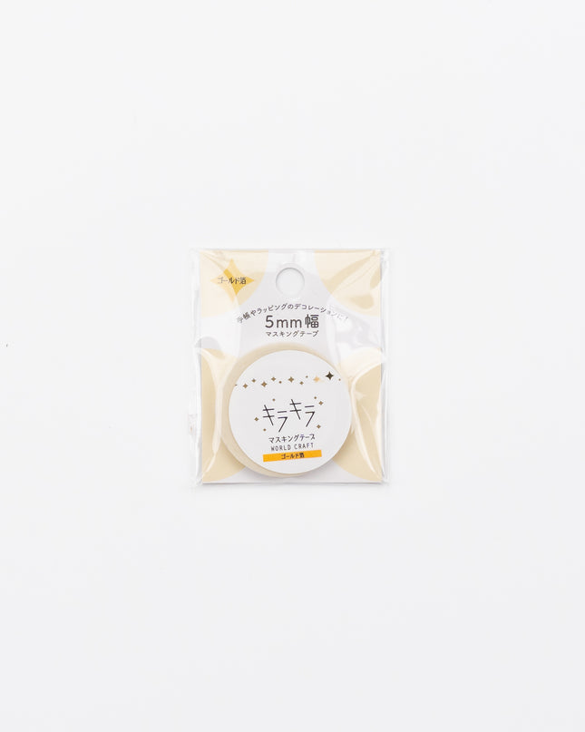 WORLD CRAFT Kirakira Masking Tape 5mm Heart Pattern