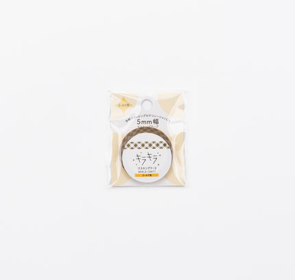 WORLD CRAFT Kirakira Masking Tape 5mm Heart Pattern