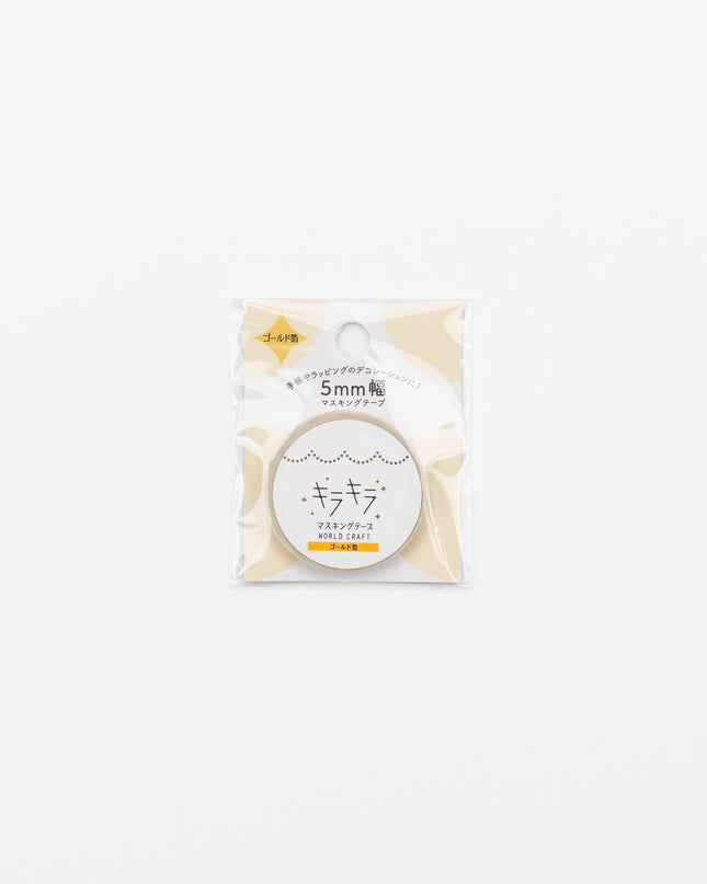 WORLD CRAFT Kirakira Masking Tape 5mm Heart Pattern
