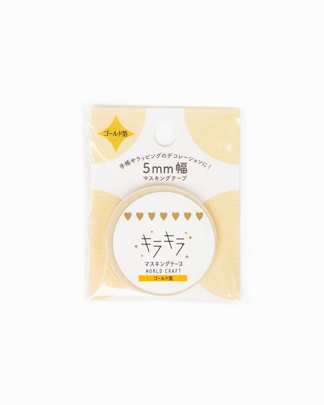 WORLD CRAFT Kirakira Masking Tape 5mm Heart Pattern - ZenPop Japan Stationery Store