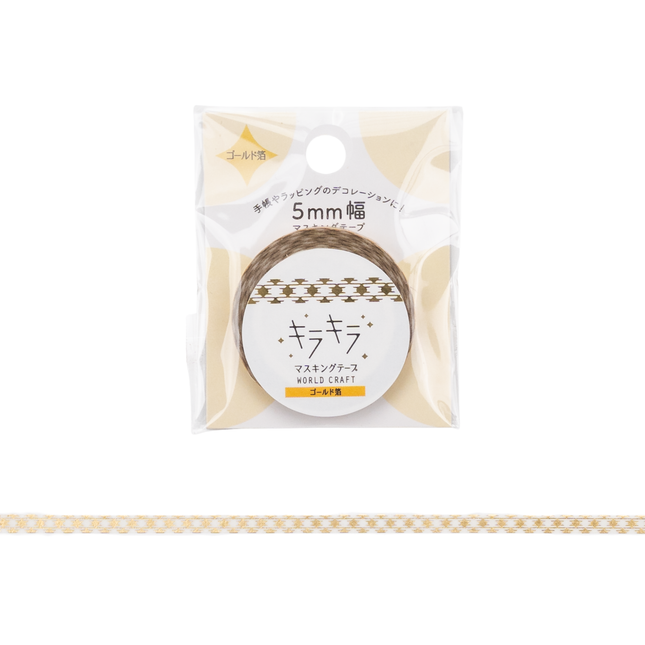 WORLD CRAFT KiraKira Masking Tape 5mm checked