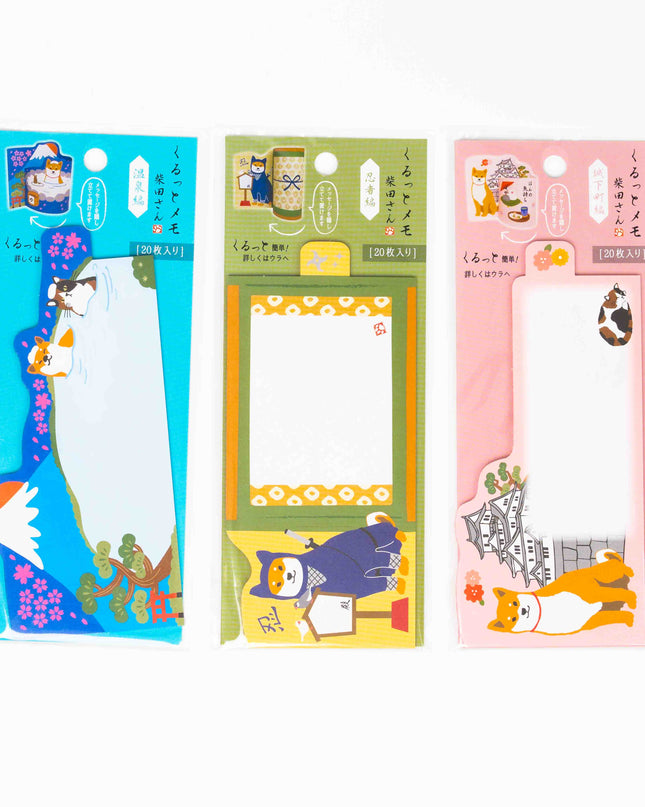 ACTIVE CORPORATION Shiba Inu Roll up Memo - ZenPop Japan Stationery Store