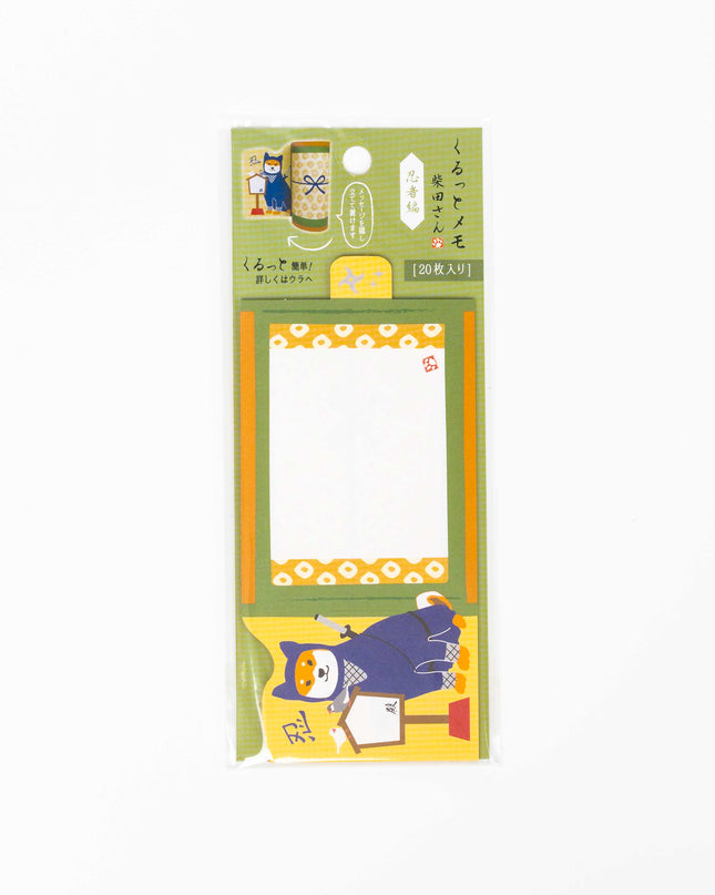 ACTIVE CORPORATION Shiba Inu Roll up Memo - ZenPop Japan Stationery Store