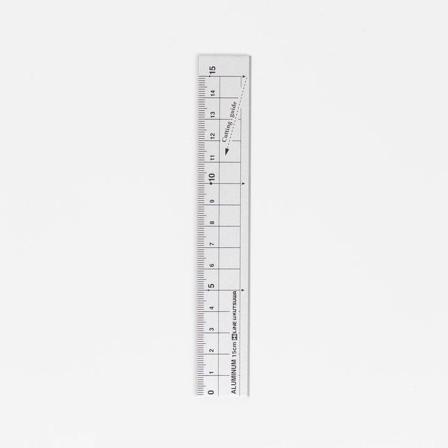 KUTSUWA Aluminium Ruler 15cm - ZenPop Japan Stationery Store