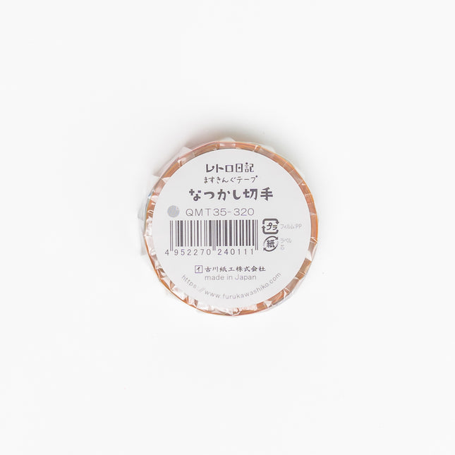 FURUKAWASHIKO Masking Tape Retro Diary Nostalgic Stamp Pattern - ZenPop Japan Stationery Store